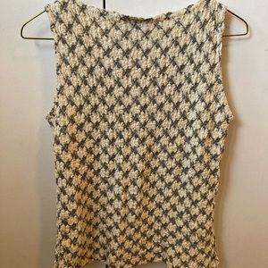 Beautiful green and white tank top.